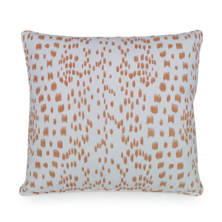 Les Touches Pillow QR-21441.TANGERINE.0 by CuratedKravet CuratedKravet Measures 20"H X 20"L. A decorative accent pillow in Brunschwig & Fils 8012138.12. Made of 100% cotton. Sewn and finished in the USA. Features a self-welt and invisible zipper. Includes a 95/5 feather/down insert. United States DRY CLEAN ONLY. </p><p>Dimensions: Length 20, Height 20, Width Cotton - 100% - Fabric Carolina -