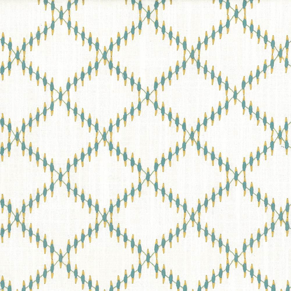 Quail Ridge Seaglass by Kasmir Fabric 1442 58% Cotton
35% Polyester
7% Rayon
Embroidery
100% Viscose
 INDIA </p><p>Repeat: Horizontal: 3 6/8 inches and Vertical: 3 inches 51 - 56 - Fabric Carolina -