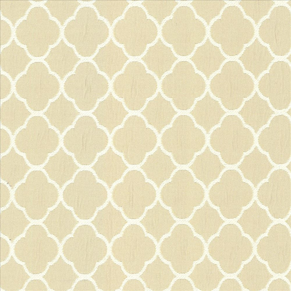 Quatrefoil Maze Parchment  by Kasmir Fabric See sample 70% Cotton
30% Polyester
 CHINA 6,500 Wyzenbeek Double Rubs </p><p>Repeat: Horizontal: 1 6/8 inches and Vertical: 1 6/8 inches 54  - Fabric Carolina -