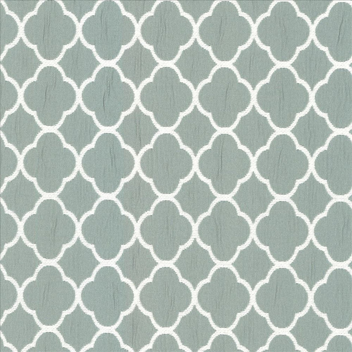 Quatrefoil Maze Spa by Kasmir Fabric 5089 70% Cotton
30% Polyester
 CHINA 6,500 Wyzenbeek Double Rubs Horizontal: 1 6/8 inches and Vertical: 1 6/8 inches 54 - Fabric Carolina -