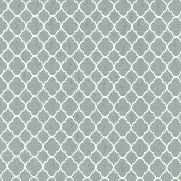 Quatrefoil Maze Spa by Kasmir Fabric 5089 CHINA 6,500 Wyzenbeek Double Rubs H: 1 6/8 inches, V:1 6/8 inches 54 - Fabric Carolina - Kasmir