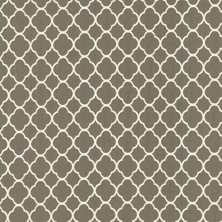 Quatrefoil Maze Patina by Kasmir Fabric 5085 70% Cotton
30% Polyester
 CHINA </p><p>Repeat: Horizontal: 1 6/8 inches and Vertical: 1 6/8 inches 54 - Fabric Carolina -