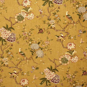 Oriental Bird Gold by G P & J Baker Fabric
