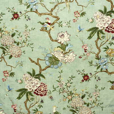 Oriental Bird Eau De Nil by G P & J Baker Fabric