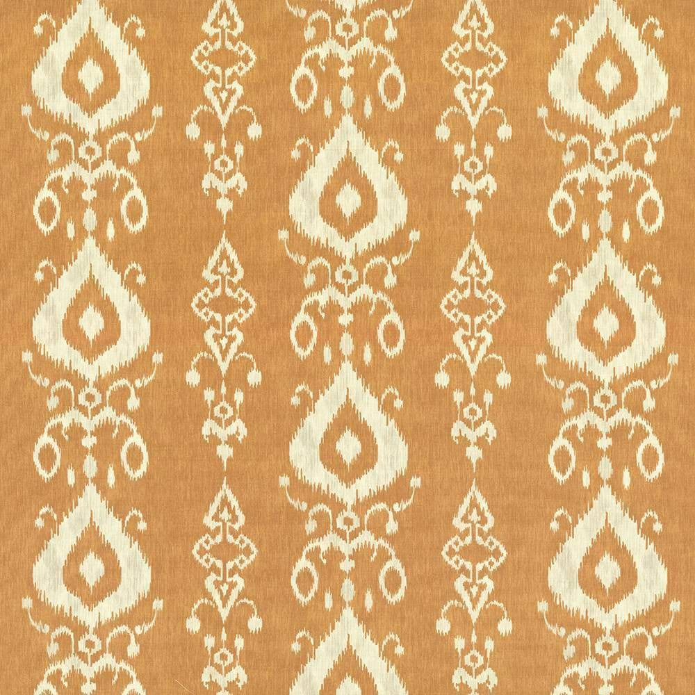 Raga Ikat Copper by Kasmir Fabric 5063 TURKMENISTAN 15,000 Wyzenbeek Double Rubs H: 27 inches, V:13 4/8 inches 54 - 55 - Fabric Carolina - Kasmir