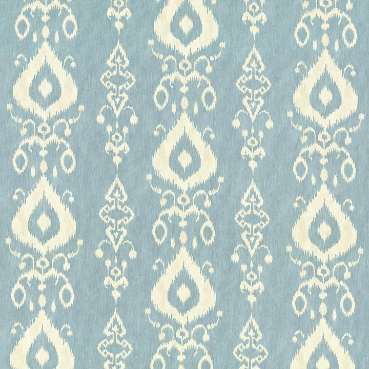 Raga Ikat Icecap by Kasmir Fabric 5065 100% Cotton TURKMENISTAN 15,000 Wyzenbeek Double Rubs Horizontal: 27 inches and Vertical: 13 4/8 inches 54 - 55 - Fabric Carolina -