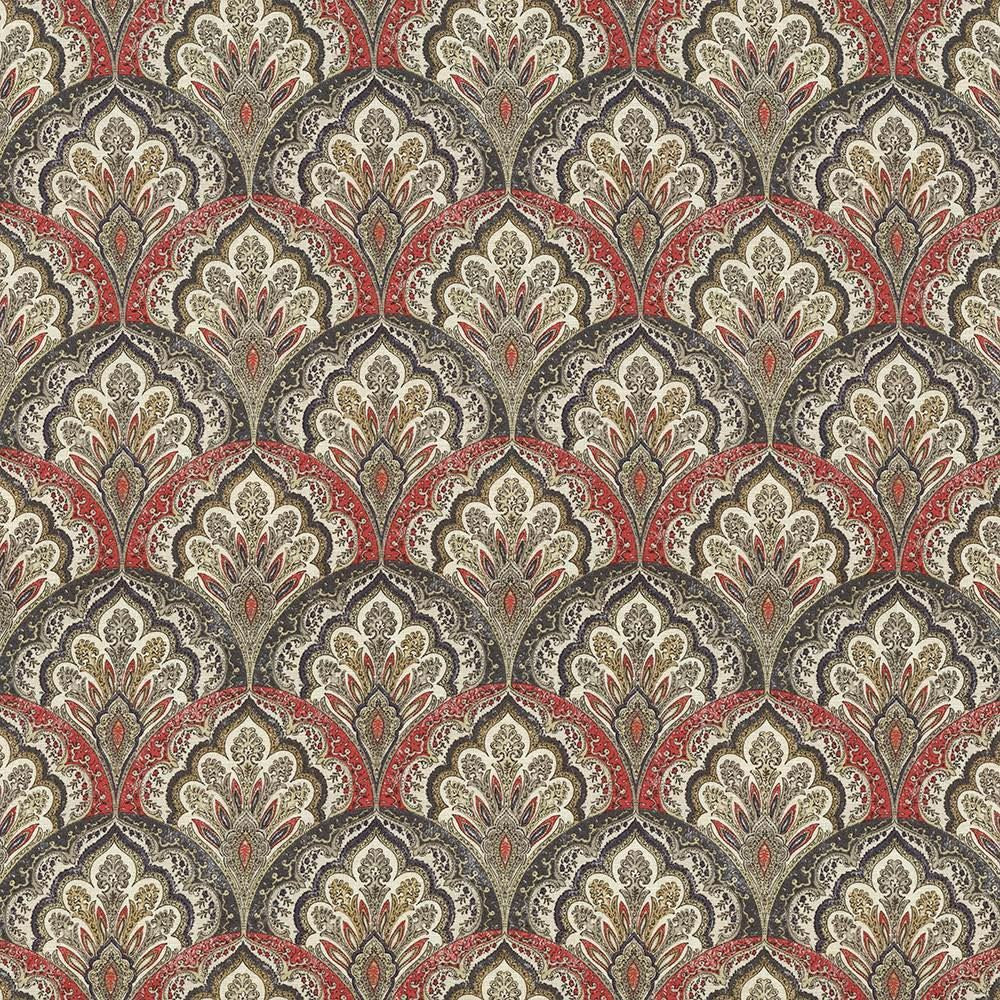 Ragazzi Fire by Kasmir Fabric 5064 100% Cotton
 PAKISTAN </p><p>Repeat: Horizontal: 9 inches and Vertical: 9 inches 54 - 55 - Fabric Carolina -