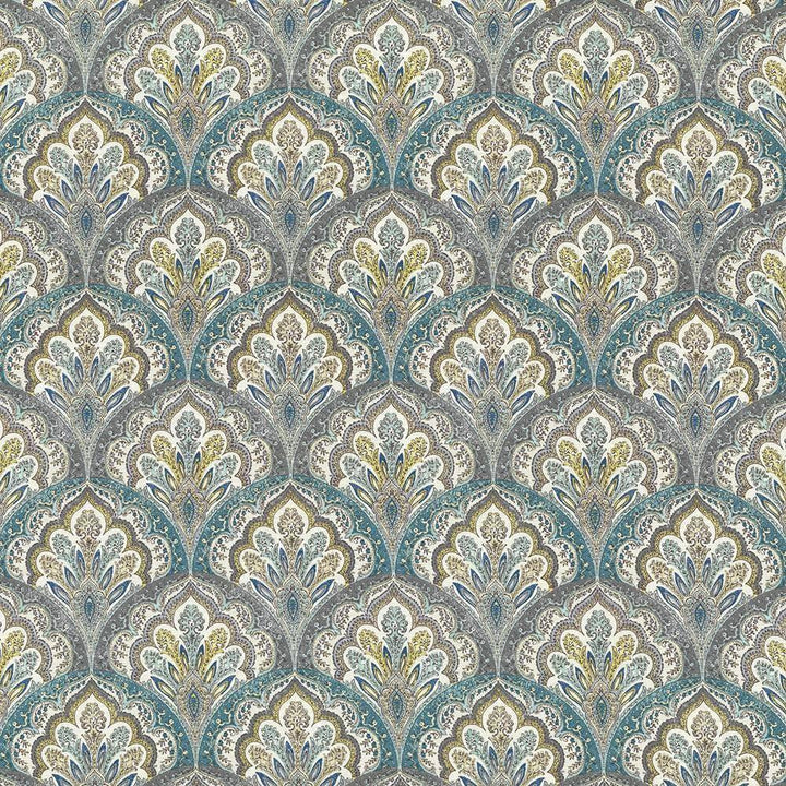 Ragazzi Spa Blue by Kasmir Fabric 5065 PAKISTAN 15,000 Wyzenbeek Double Rubs H: 9 inches, V:9 inches 54 - 55 - Fabric Carolina - Kasmir