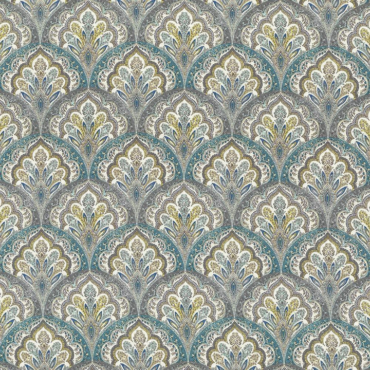 Ragazzi Spa Blue by Kasmir Fabric 5065 100% Cotton
 PAKISTAN </p><p>Repeat: Horizontal: 9 inches and Vertical: 9 inches 54 - 55 - Fabric Carolina -