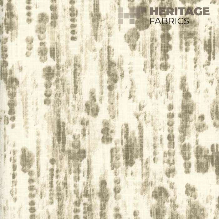 Raindrops Driftwood by Heritage Fabric - 100% Cotton Turkey 18,000 Horizontal: 13.5" and Vertical: 12.5" 54" - Fabric Carolina -
