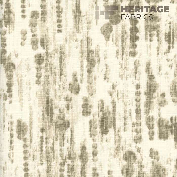 Raindrops Driftwood by Heritage Fabric - 100% Cotton Turkey 18,000 Horizontal: 13.5" and Vertical: 12.5" 54" - Fabric Carolina -