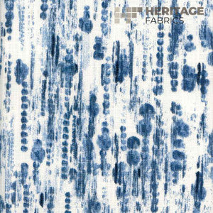 Raindrops Marine by Roth & Tompkins Fabric