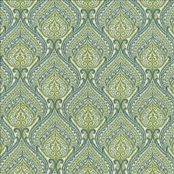 Raj Seaweed by Kasmir Fabric 1420 100% Cotton PAKISTAN 15,000 Wyzenbeek Double Rubs H: 13 4/8 inches, V: 13 4/8 inches 54 - 55 - Fabric Carolina - Kasmir