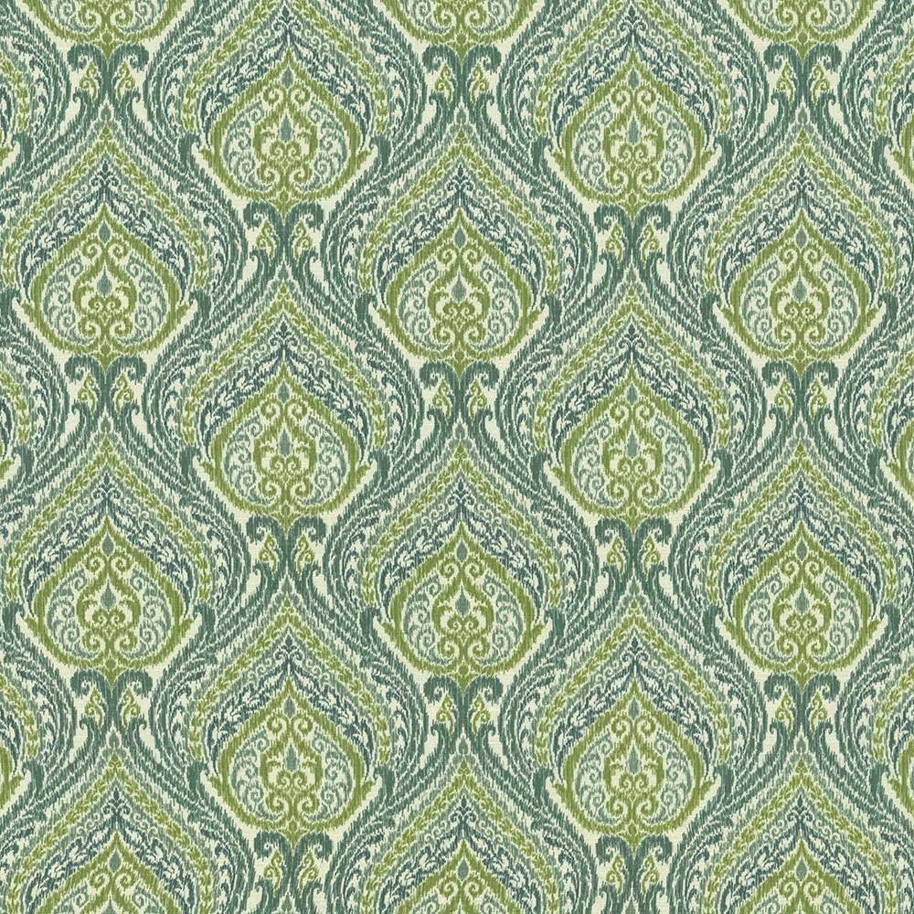 Raj Seaweed by Kasmir Fabric 1420 PAKISTAN 15,000 Wyzenbeek Double Rubs H: 13 4/8 inches, V:13 4/8 inches 54 - 55 - Fabric Carolina - Kasmir