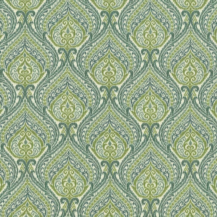 Raj Seaweed by Kasmir Fabric 1420 PAKISTAN 15,000 Wyzenbeek Double Rubs H: 13 4/8 inches, V:13 4/8 inches 54 - 55 - Fabric Carolina - Kasmir