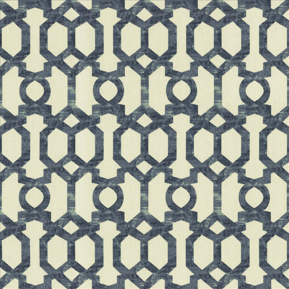 Rally Navy by Kasmir Fabric 5154 100% Cotton TURKMENISTAN 30,000 Wyzenbeek Double Rubs Horizontal: 4 4/8 inches and Vertical: 6 6/8 inches 54 - Fabric Carolina -