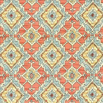 Ranchero Tangerine by Kasmir Fabric 5079 100% Cotton USA 15,000 Wyzenbeek Double Rubs H: 13 4/8 inches, V: 13 4/8 inches 54 - Fabric Carolina - Kasmir