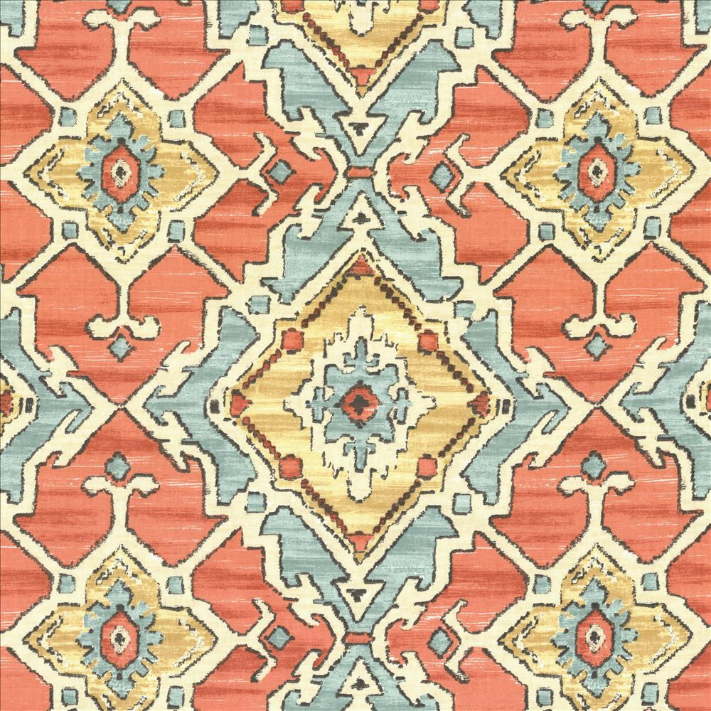 Ranchero Tangerine by Kasmir Fabric 5079 100% Cotton
 USA </p><p>Repeat: Horizontal: 13 4/8 inches and Vertical: 13 4/8 inches 54 - Fabric Carolina -