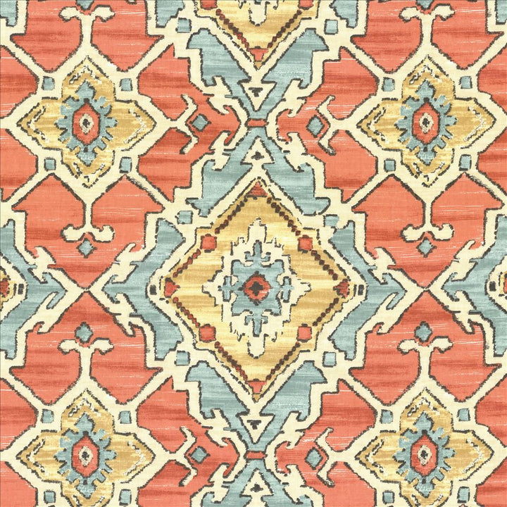 Ranchero Tangerine by Kasmir Fabric 5079 100% Cotton
 USA </p><p>Repeat: Horizontal: 13 4/8 inches and Vertical: 13 4/8 inches 54 - Fabric Carolina -