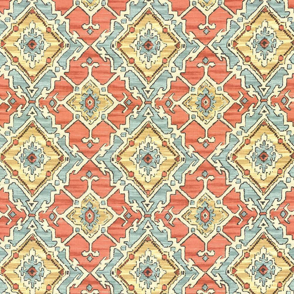 Ranchero Tangerine by Kasmir Fabric 5079 USA 15,000 Wyzenbeek Double Rubs H: 13 4/8 inches, V:13 4/8 inches 54 - Fabric Carolina - Kasmir