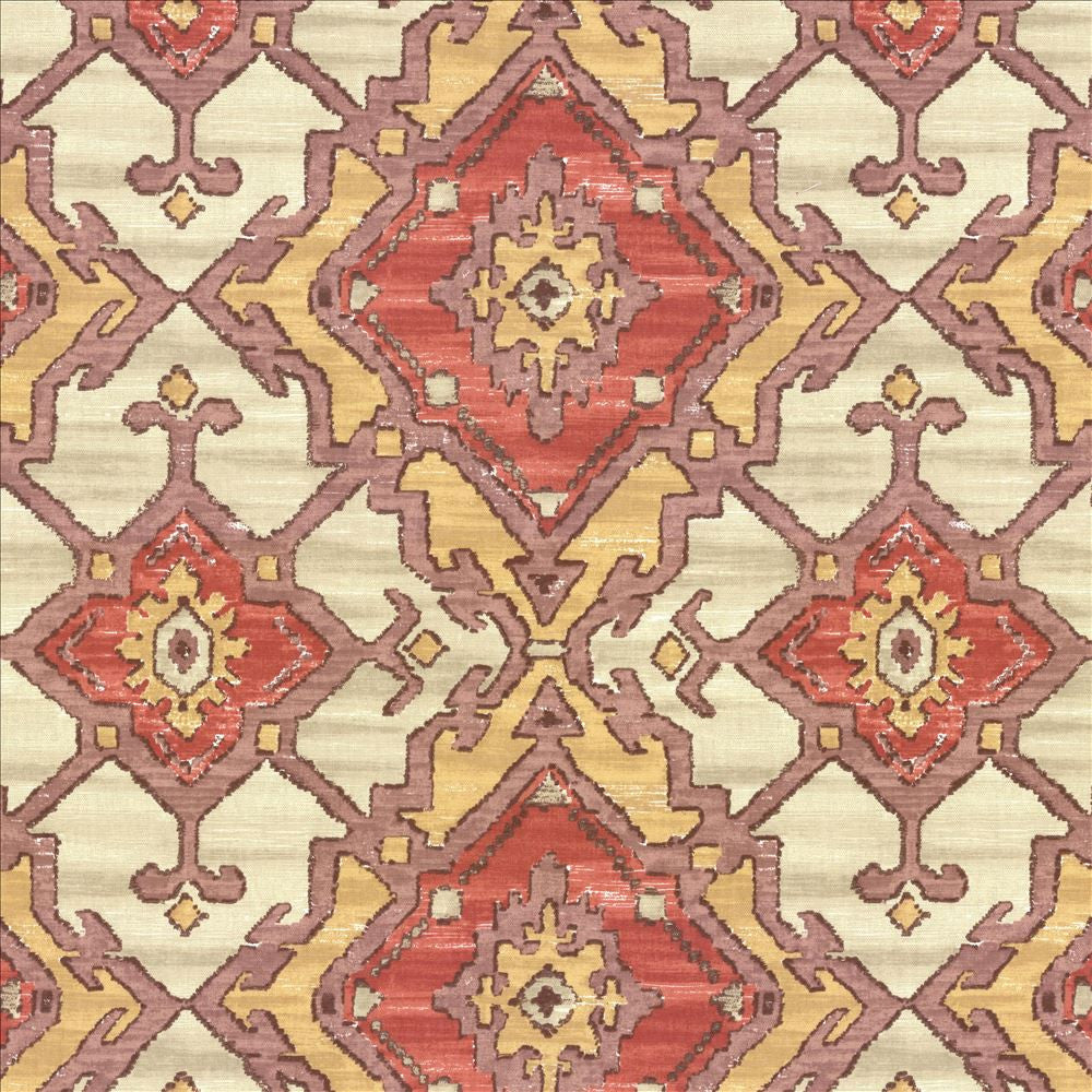 Ranchero Vermillion  by Kasmir Fabric See sample 100% Cotton
 USA 15,000 Wyzenbeek Double Rubs </p><p>Repeat: Horizontal: 13 4/8 inches and Vertical: 13 4/8 inches 54  - Fabric Carolina -