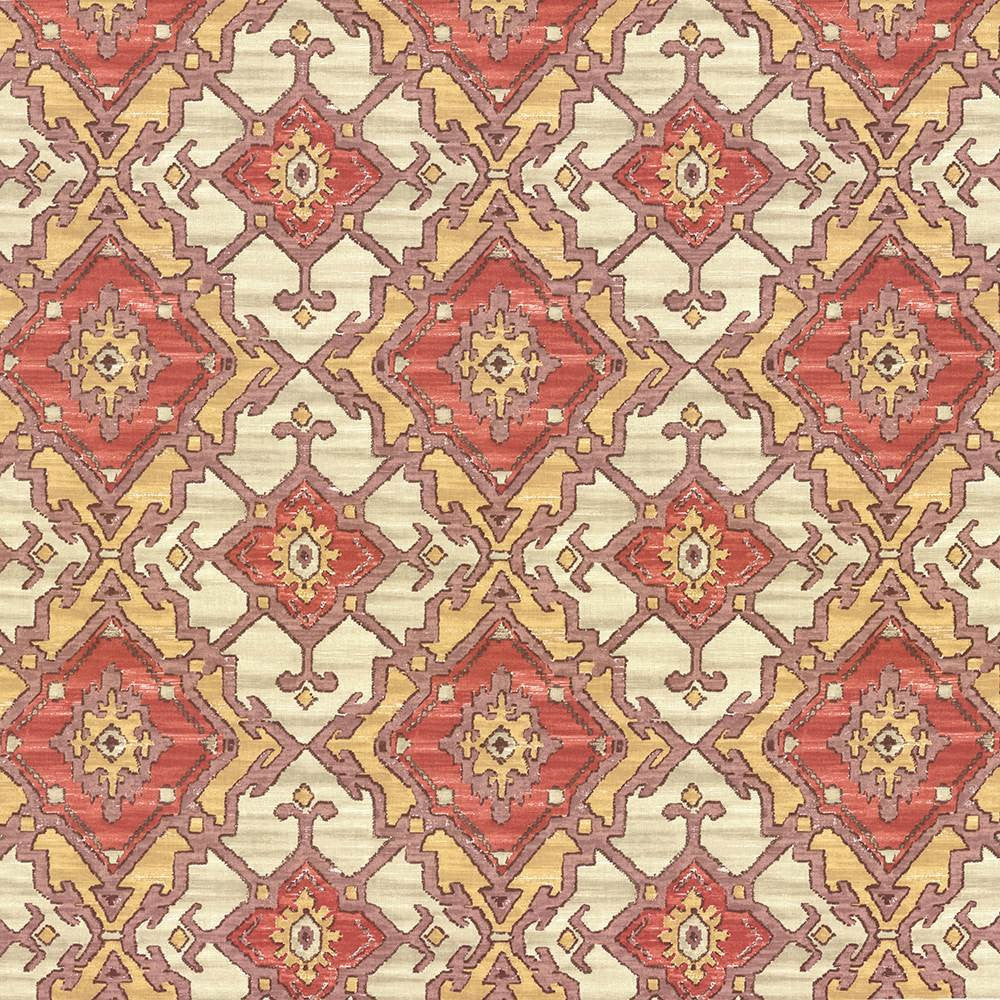 Ranchero Vermillion by Kasmir Fabric 5080 100% Cotton
 USA </p><p>Repeat: Horizontal: 13 4/8 inches and Vertical: 13 4/8 inches 54 - Fabric Carolina -