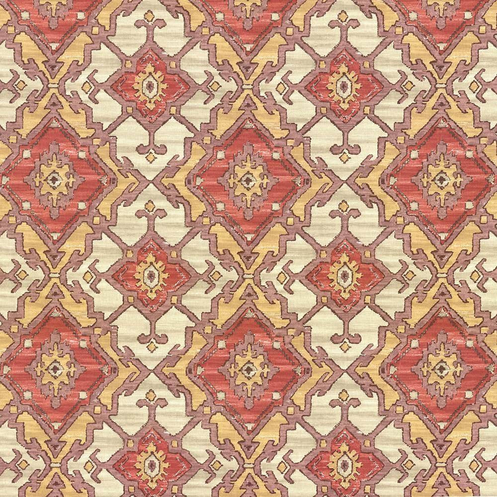 Ranchero Vermillion by Kasmir Fabric 5080 USA 15,000 Wyzenbeek Double Rubs H: 13 4/8 inches, V:13 4/8 inches 54 - Fabric Carolina - Kasmir