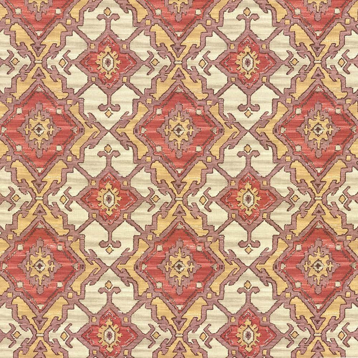Ranchero Vermillion by Kasmir Fabric 5080 USA 15,000 Wyzenbeek Double Rubs H: 13 4/8 inches, V:13 4/8 inches 54 - Fabric Carolina - Kasmir