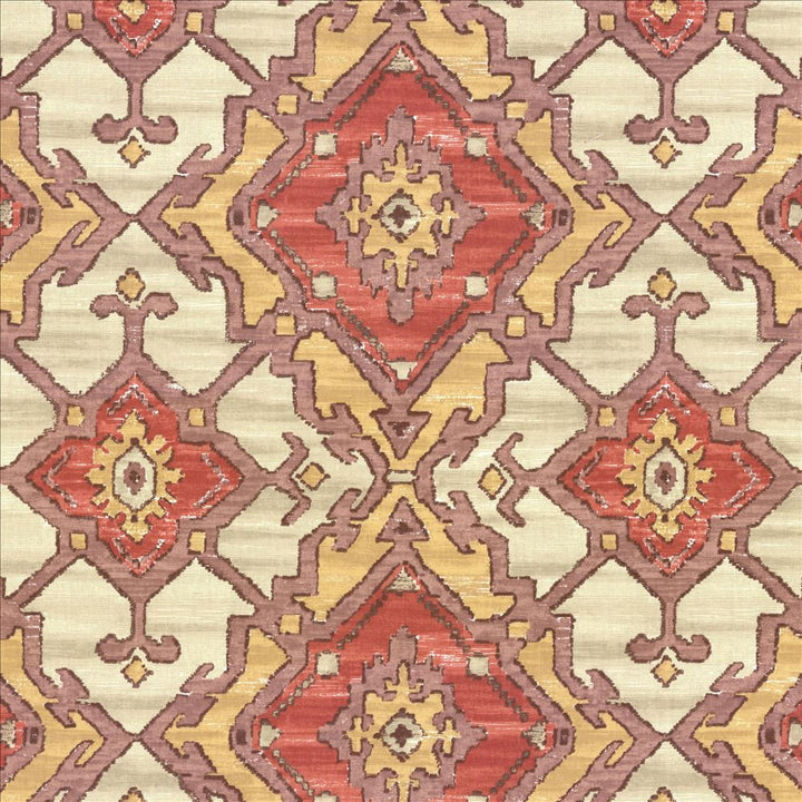 Ranchero Vermillion by Kasmir Fabric 5080 100% Cotton
 USA 15,000 Wyzenbeek Double Rubs </p><p>Repeat: Horizontal: 13 4/8 inches and Vertical: 13 4/8 inches 54 - Fabric Carolina -