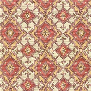Ranchero Vermillion by Kasmir Fabric 5080 100% Cotton USA 15,000 Wyzenbeek Double Rubs H: 13 4/8 inches, V: 13 4/8 inches 54 - Fabric Carolina - Kasmir