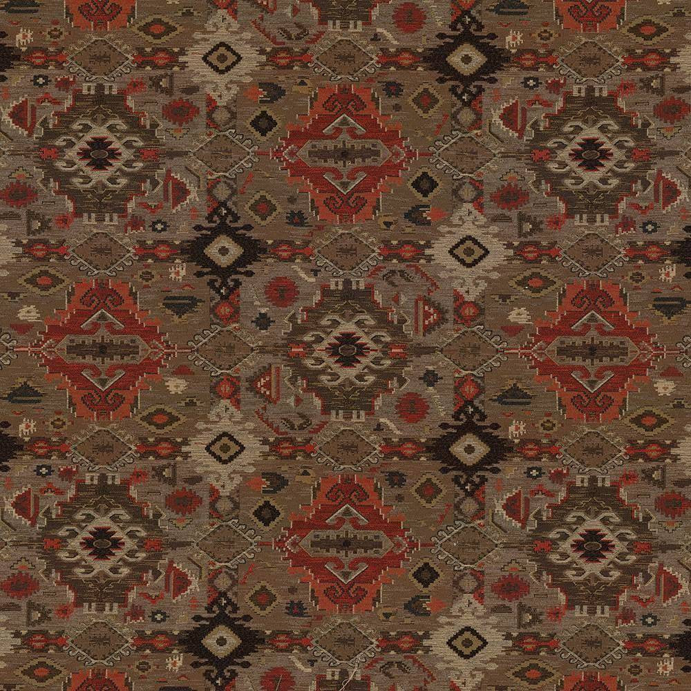 Rancho Santa Fe Redstone by Kasmir Fabric 1435 CHINA 50,000 Wyzenbeek Double Rubs H: 24 2/8 inches, V:29 inches 58 - Fabric Carolina - Kasmir