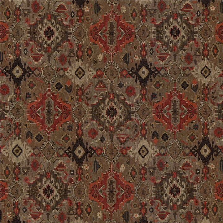 Rancho Santa Fe Redstone by Kasmir Fabric 1435 55% Rayon
45% Polyester
 CHINA </p><p>Repeat: Horizontal: 24 2/8 inches and Vertical: 29 inches 58 - Fabric Carolina -