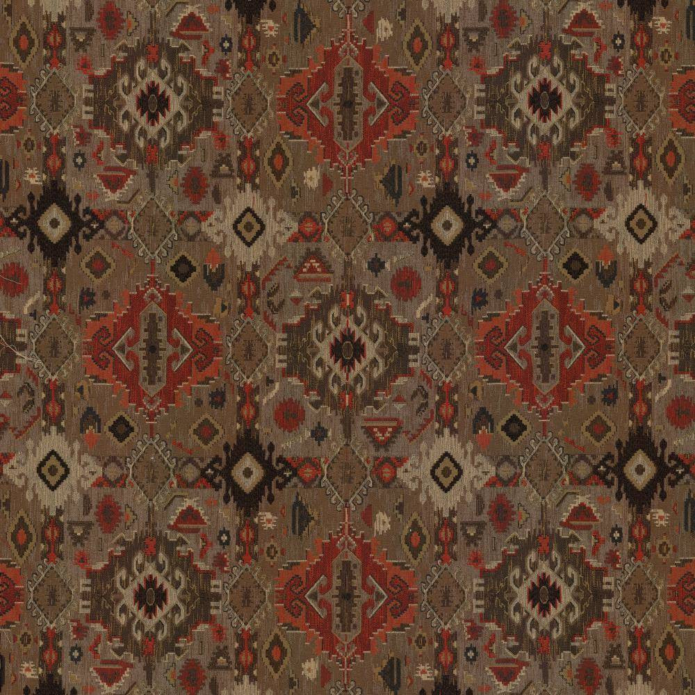 Rancho Santa Fe Redstone by Kasmir Fabric 1435 55% Rayon
45% Polyester
 CHINA </p><p>Repeat: Horizontal: 24 2/8 inches and Vertical: 29 inches 58 - Fabric Carolina -