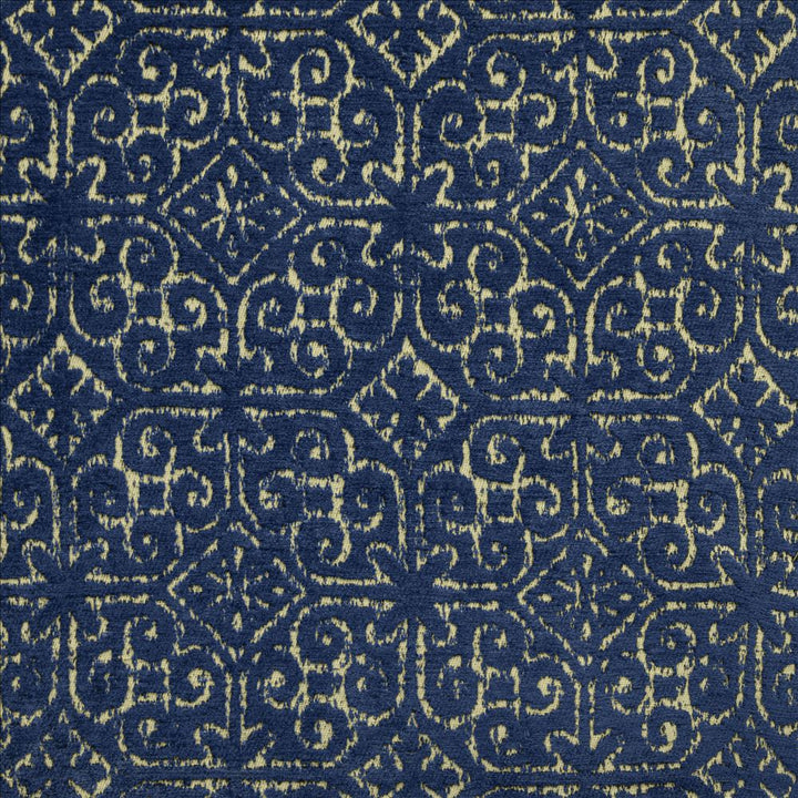 Randers Blue by Kasmir Fabric 5145 77% Viscose
23% Polyester
 INDIA </p><p>Repeat: Horizontal: 6 6/8 inches and Vertical: 6 6/8 inches 54 - Fabric Carolina -