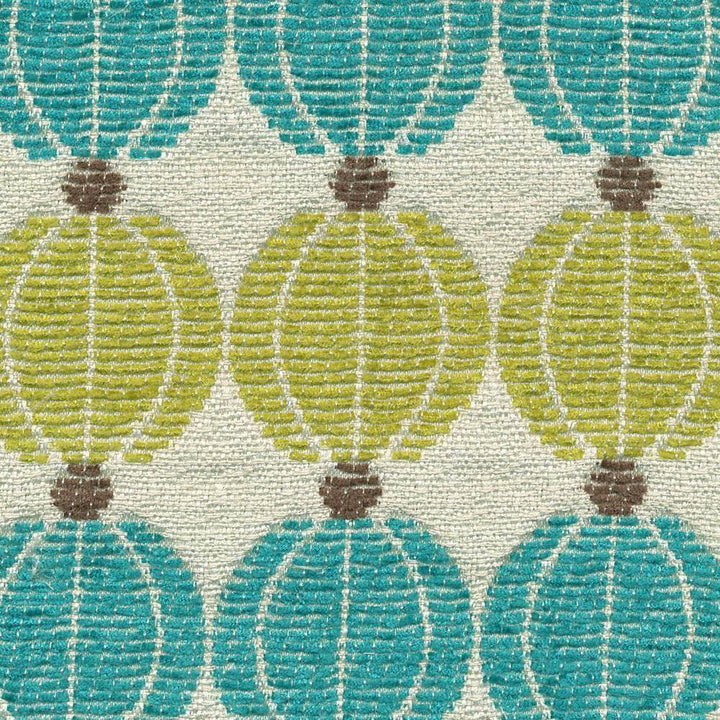 Rangoon Turquoise by Kasmir Fabric 1406 CHINA 15,000 Wyzenbeek Double Rubs H: 1 6/8 inches, V:2 inches 54 - Fabric Carolina - Kasmir