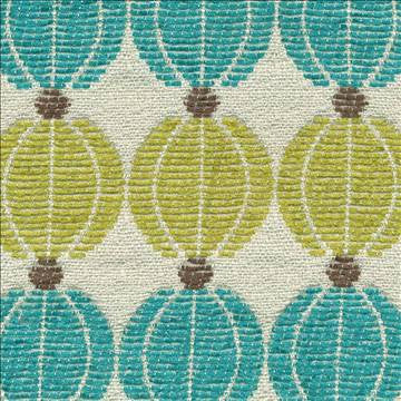 Rangoon Turquoise by Kasmir Fabric 1406 65% Rayon 35% Polyester CHINA 15,000 Wyzenbeek Double Rubs H: 1 6/8 inches, V: 2 inches 54 - Fabric Carolina - Kasmir