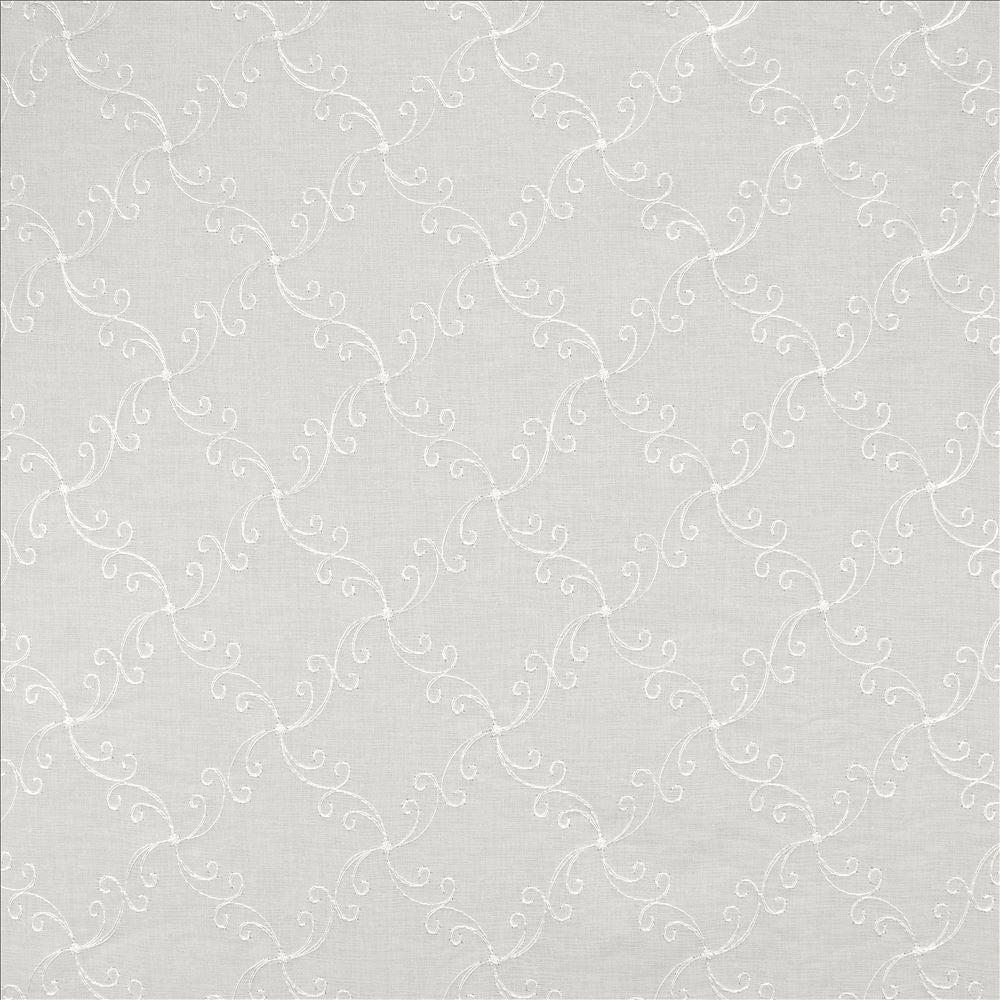 Rapunzel White by Kasmir Fabric 5108 100% Polyester
 TURKEY Not Tested </p><p>Repeat: Horizontal: 4 inches and Vertical: 4 inches 118 - Fabric Carolina -