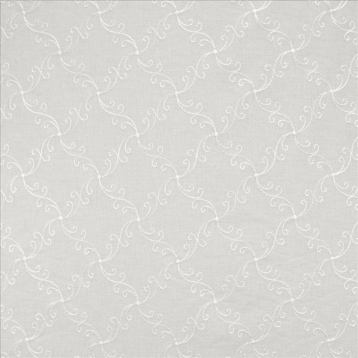 Rapunzel White by Kasmir Fabric 5108 100% Polyester
 TURKEY Not Tested </p><p>Repeat: Horizontal: 4 inches and Vertical: 4 inches 118 - Fabric Carolina -