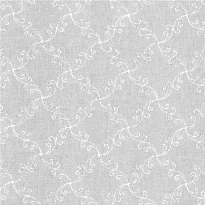 Rapunzel White by Kasmir Fabric 5108 100% Polyester TURKEY Not Tested Horizontal: 4 inches and Vertical: 4 inches 118 - 127 - Fabric Carolina -