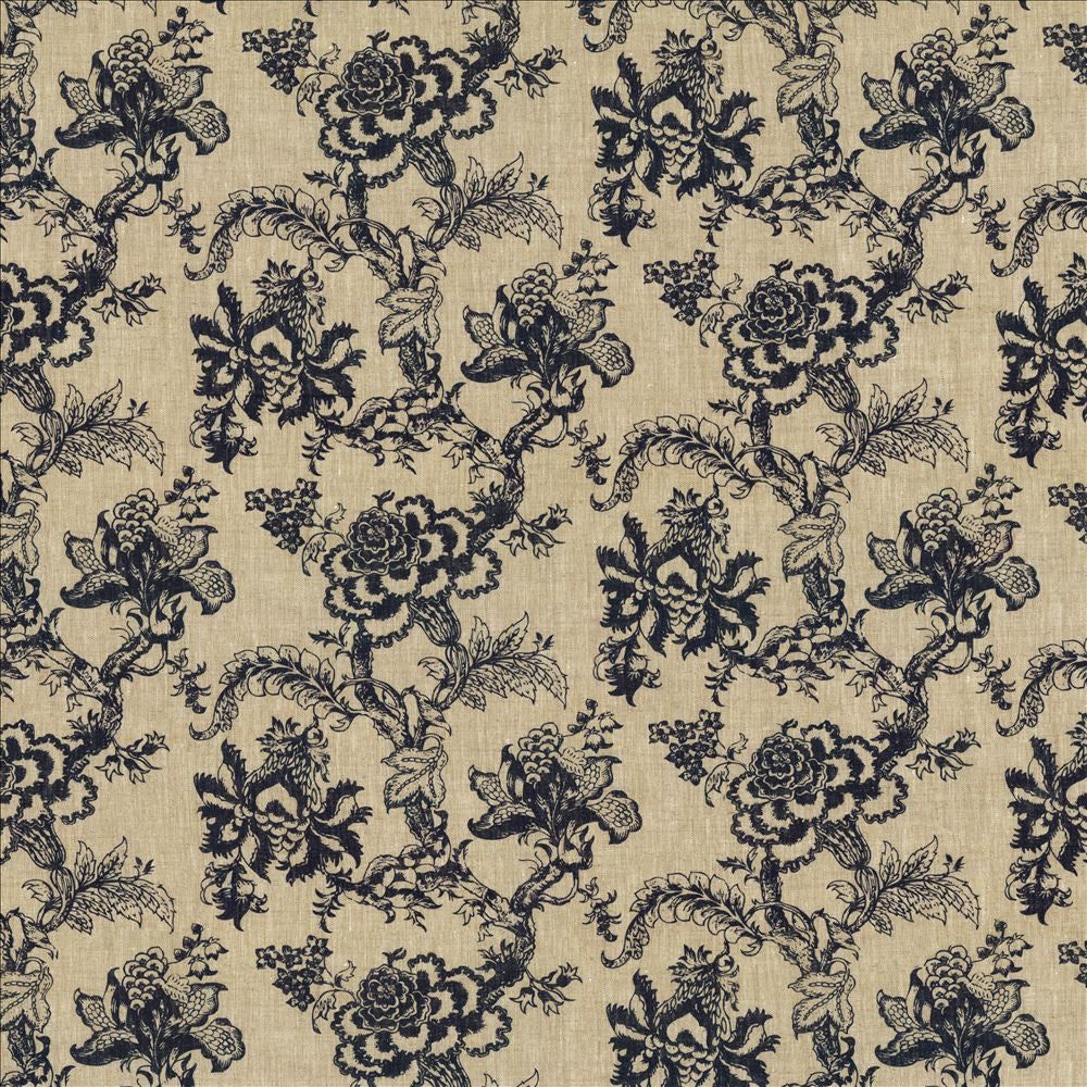 Reanna Indigo by Kasmir Fabric 5115 100% Linen
 POLAND </p><p>Repeat: Horizontal: 27 inches and Vertical: 16 inches 54 - 55 - Fabric Carolina -