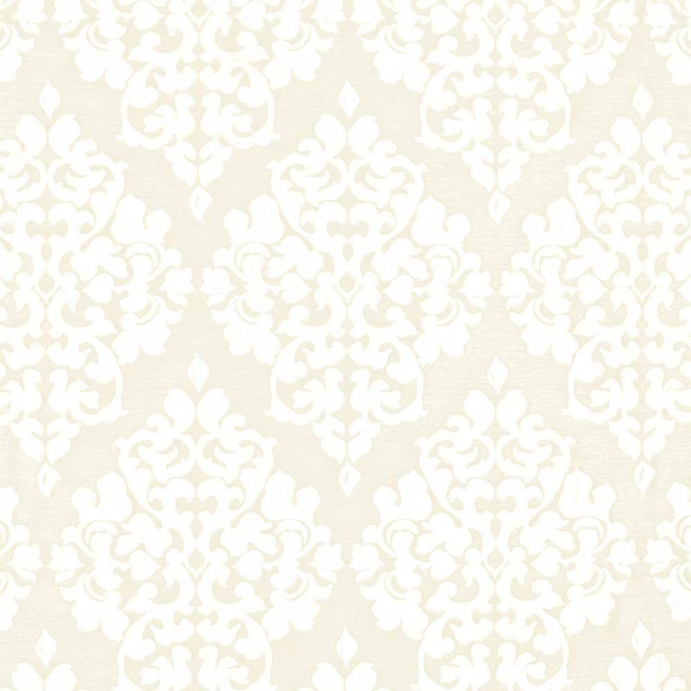 Regal Damask Ivory by Kasmir Fabric 1383 INDIA 11,000 Martindale Cycles H: 14 inches, V:26 inches 54 - Fabric Carolina - Kasmir