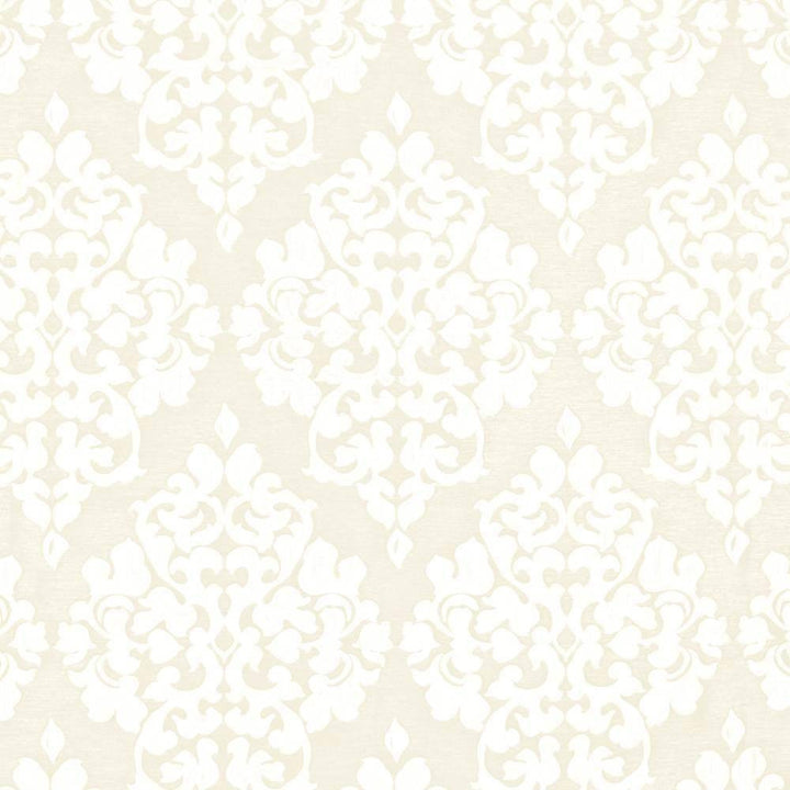 Regal Damask Ivory by Kasmir Fabric 1383 INDIA 11,000 Martindale Cycles H: 14 inches, V:26 inches 54 - Fabric Carolina - Kasmir