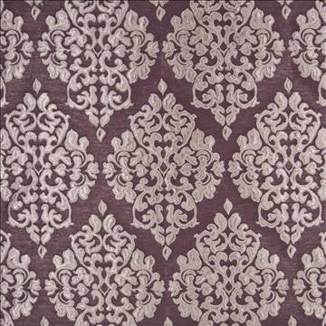 Regal Damask Plum by Kasmir Fabric 1384 56% Polyester 44% Cotton INDIA 11,000 Martindale Cycles H: 14 inches, V: 26 inches 54 - Fabric Carolina - Kasmir