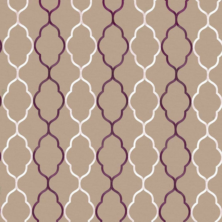 Regency Trellis Cassis by Kasmir Fabric 8001 INDIA Not Tested H: 10 2/8 inches, V:18 5/8 inches 56 - Fabric Carolina - Kasmir