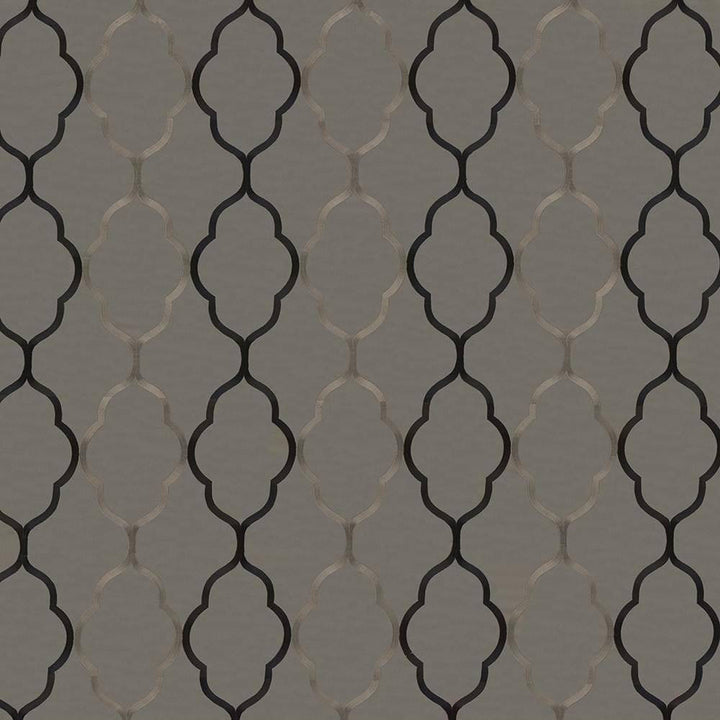 Regency Trellis Noir by Kasmir Fabric 8001 INDIA Not Tested H: 10 2/8 inches, V:18 5/8 inches 56 - Fabric Carolina - Kasmir