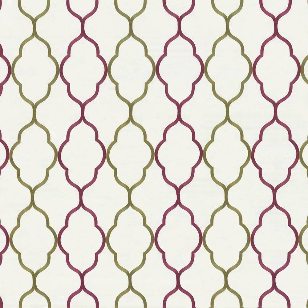 Regency Trellis Watermelon by Kasmir Fabric 8001 INDIA Not Tested H: 10 2/8 inches, V:18 5/8 inches 56 - Fabric Carolina - Kasmir