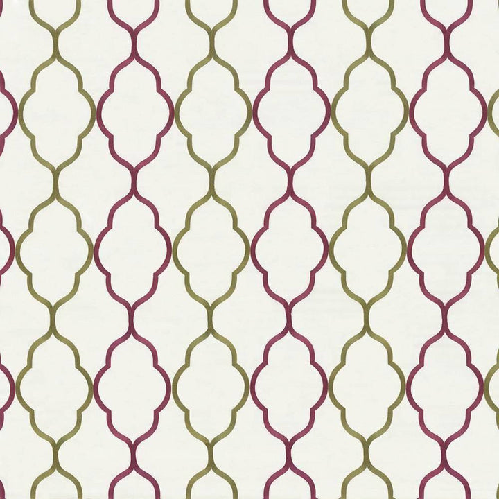 Regency Trellis Watermelon by Kasmir Fabric 8001 INDIA Not Tested H: 10 2/8 inches, V:18 5/8 inches 56 - Fabric Carolina - Kasmir