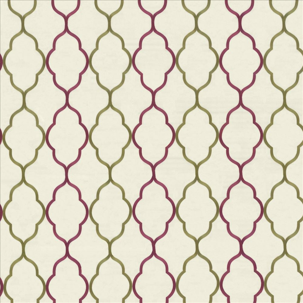 Regency Trellis Watermelon by Kasmir Fabric 8001 48% Cotton
32% Polyester
20% Viscose
 INDIA </p><p>Repeat: Horizontal: 10 2/8 inches and Vertical: 18 5/8 inches 56 - Fabric Carolina -