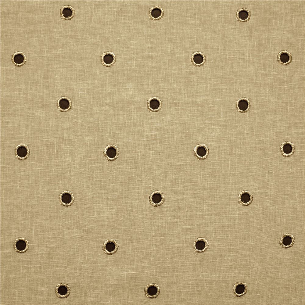 Rings Flax by Kasmir Fabric 5157 65% Cotton 35% Polyester INDIA Not Tested Horizontal: 4 4/8 inches and Vertical: 4 6/8 inches 54 - Fabric Carolina -