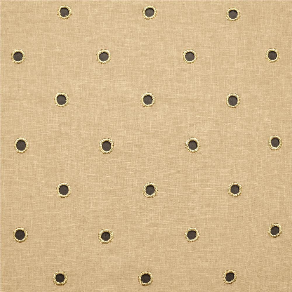 Rings Flax by Kasmir Fabric 5157 65% Cotton
35% Polyester
 INDIA </p><p>Repeat: Horizontal: 4 4/8 inches and Vertical: 4 6/8 inches 54 - Fabric Carolina -